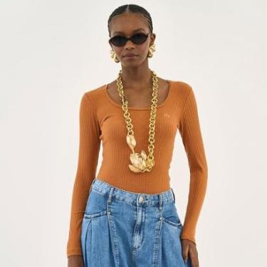 Imagem de Blusa Canelada Colcci Slim Feminino-Feminino