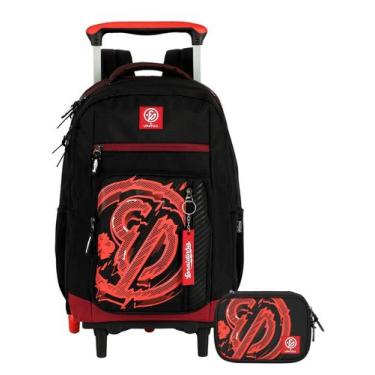 Imagem de Kit Escolar Enaldinho Mochila 2Em1 Rodas + Estojo Box - Luxcel