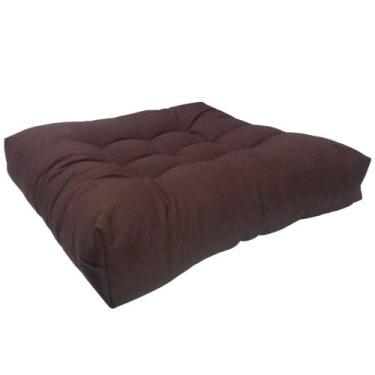 Imagem de Almofada Futon Cadeiras Bancos Áreas 60x60 Cm Marrom Cód. 597 - De Cor