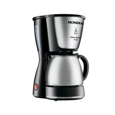 Imagem de Cafeteira Elétrica Mondial Dolce Arome Thermo Inox C-34 15 Xícaras – Preta e Inox