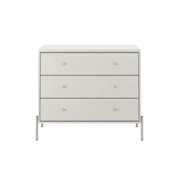 Imagem de Cômoda com 3 Gavetas Jasper 94 cm - Móveis Província, Off White Fosco 