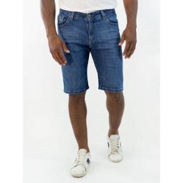 Imagem de Bermuda Masculina Jeans Slim Clássica Algodão Anticorpus-Masculino