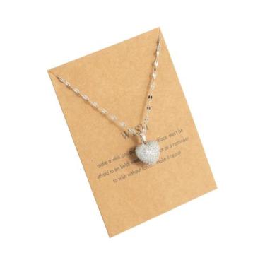 Imagem de Conjunto De Colar Com Pingente De Coração Dourado Para Mulheres, Joias