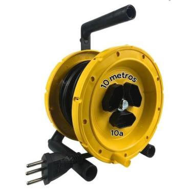 Imagem de Extensão Carretel Tripolar 10a 110v/220v Bivolt Amarelo - NVK