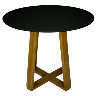 Imagem de Mesa De Jantar Lary 80cm Redonda Escrivaninha Para Sala Estar Cozinha 