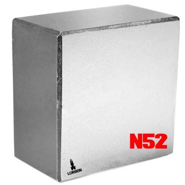 Imagem de Ímã De Neodímio N52 Lorben Bloco 5x5x2,5cm Trava Super Forte