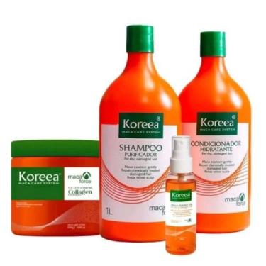Imagem de Kit Shampoo e Condicionador Koreea 1L + Máscara Koreea Original 500g +