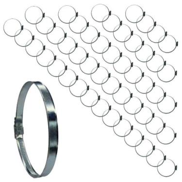 Imagem de KIT 50 Abraçadeira 79X95mm aço zincado mangueira de jardim - Lumaflex