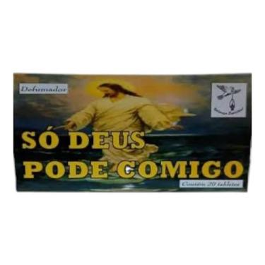 Imagem de Defumador Natureza Só Deus Pode Comigo Tablete  Proteção  Fé  Defesa E