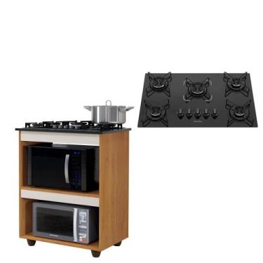 Imagem de Kit Balcão Cooktop Turim com Fogão Cooktop 5 Bocas Itatiaia, Bivolt