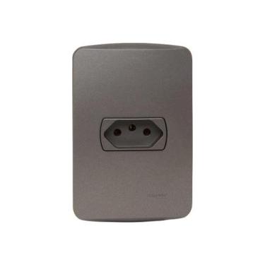 Imagem de Conj.miluz schneider 1 tomada 2p+t horiz.10a 250v graf. - Steck