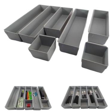 Imagem de Separador Talheres Modular Organizador Gaveta Cozinha 7 PEÇAS - ORGANI
