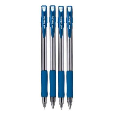 Imagem de Kit 4 Caneta Esferográfica 1.0 mm Lakubo Uni-ball AZUL - UNIBALL