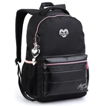 Imagem de Mochila Feminina Metalizada Bolso para Notebook Lorena - Seanite, Pret