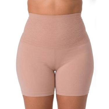 Imagem de Calcinha Short Modelador Cinta Zero Barriga Cintura Alta Compressão - 