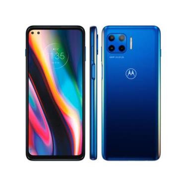 Imagem de Smartphone Motorola Moto G 5G Plus 128GB - Azul Oceano 8GB RAM Tela 6,