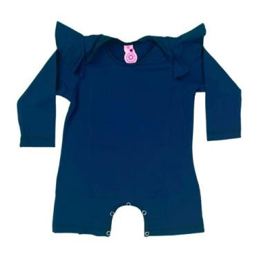 Imagem de Macacão de Bebê com Proteção UV Liz - Azul Marinho, M