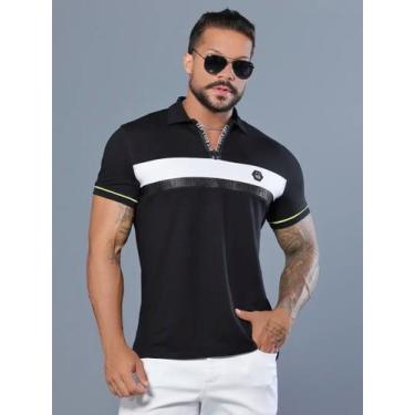 Imagem de Polo Masculina Sofisticada PitBull Jeans 89038 COR:PRETOTAMANHO:P, Pre