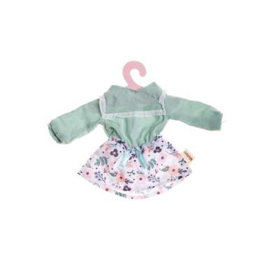 Imagem de Roupa de Boneca Metoo - Saia e Blusa Manga Longa Floral com Cabide - M