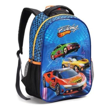 Imagem de Mochila Costas Carros Infantil Masculina Escolar Seanite