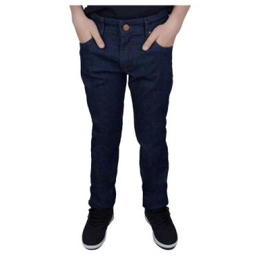 Imagem de Calça Jeans Infantil Masculina King&Joe Slim Marinho - CIM12, 10, Azul