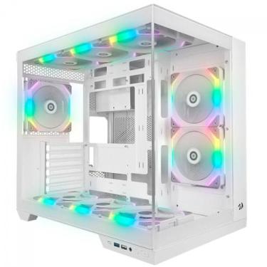 Imagem de Gabinete Gamer Aquario Redragon Wideload Pro, Mid Tower, Vidro Tempera