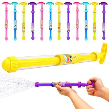 Imagem de 30 Super Pistolas de Água Tubo Pistão Múltiplos Jatos Infantil Praia P