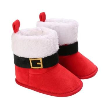 Imagem de Botas De Natal Para Bebês, Sola Macia E Quente Para O Inverno, Primeir