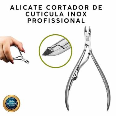 Imagem de Alicate de Unha Cortador de Cuticula Aço Inox Profissional para Cortes