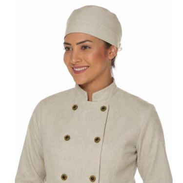 Imagem de Bandana semprigual de amarrar chef - DEMORGAN UNIFORMES, Bege, UN