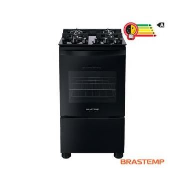 Imagem de Fogão de Piso Brastemp de 04 Piso com Mesa de Vidro e Dupla Chama Preto - BFO4XAE
