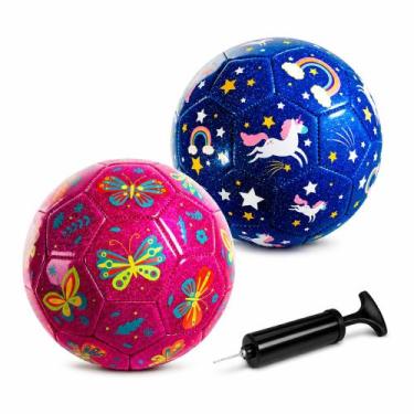 Imagem de Bola de Futebol Paokoo Tamanho 2 Infantil Macia - Kit com 2