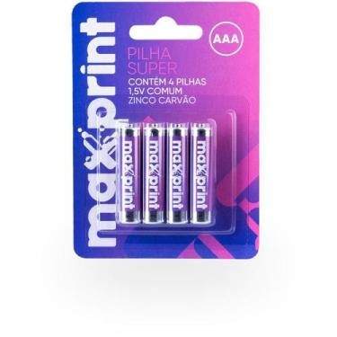 Imagem de Pilha Zinco MAX AA 1,5V 280MAH  Blister com 4 Unidades
