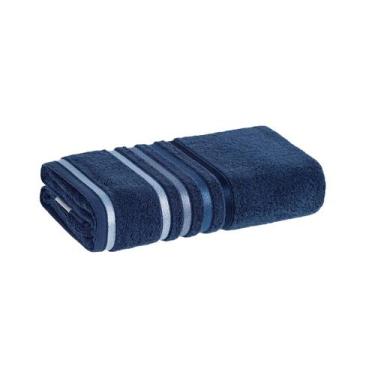 Imagem de Toalha de Rosto Karsten Lumina Avulsa 500g/m² Fio Penteado - - Cobalto