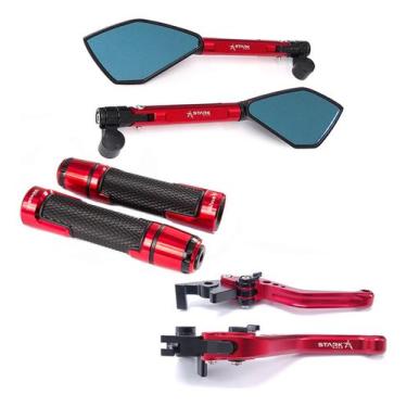 Imagem de Kit Esportivo Manete Manopla Honda Cb650f Cb650r Cbr650f  - Stark Race