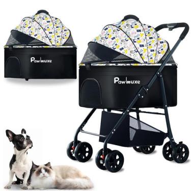 Imagem de Carrinho para Pets PawLuxe 4 Rodas Dobrável para até 20 kg