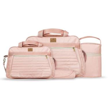 Imagem de Kit Bolsa Maternidade 4 Peças Dune Bolsa Grande + Bolsa Média + Frasqu