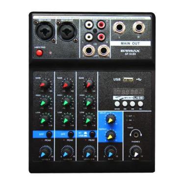 Imagem de Console Mesa Som Profissional 4 Canais Gravação Computador - Briwax, 1