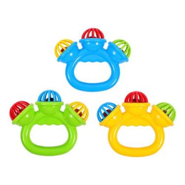 Imagem de Chocalhos para Bebês BESTonZON Kit com 3 Brinquedos Musicais Coloridos