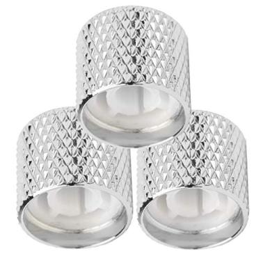 Imagem de Botões de controle de tom de volume, botões de controle de volume de substituição de guitarra elétrica, Amantes de baixo de controle de volume para amantes de guitarra elétrica baixo(Prata)