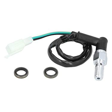 Imagem de Aramox Interruptor de freio hidráulico traseiro M10 x 1,25 rosca única de parafuso oco interruptor de luz traseira universal para motocicleta