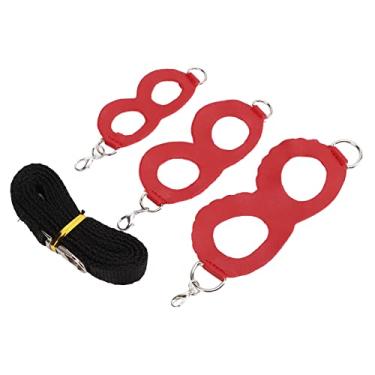 Imagem de Arreio de hamster, corda de tração confortável para animais de estimação tecido de nylon de couro artificial com gancho para ratos hamster (vermelho)