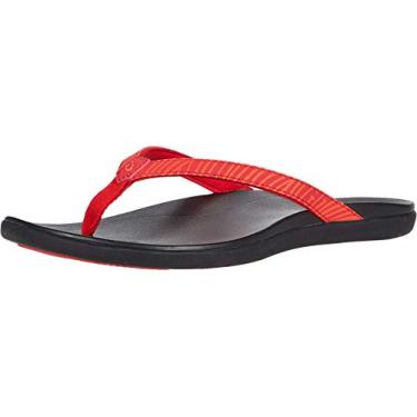 Imagem de OLUKAI Ho'opio Sandálias femininas de praia, chinelos de secagem rápida, estética limpa e mínima, resistente à água e tração aprimorada, conforto o dia todo, Lehua/ônix, 34