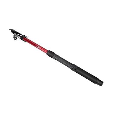 Imagem de Vara de pesca telescópica, vara de pesca leve portátil para uso ao ar livre, vara de pesca dobrável, acessório para viagem, pesca em água salgada (1,8 m)