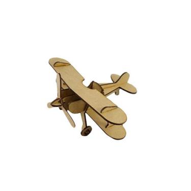 Imagem de Quebra Cabeça 3D Avião Biplano 18 Peças - Brinquedista