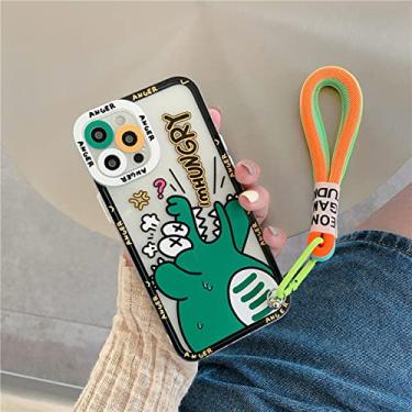 Imagem de Lindas flores coloridas Sorriso Graffiti etiqueta Tide Soft Case para iphone 13 Pro Max 12 11 XR X XS 7 8 plus SE Capa com alça de mão, b, para iPhone SE 2020