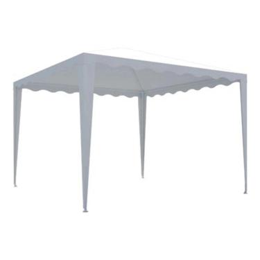 Imagem de Tenda Gazebo Impermeável Aço Branco 300x300cm Praia E Jardim