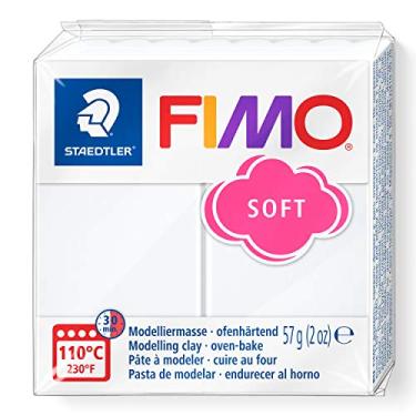 Imagem de STAEDTLER Massa de Modelar Profissional FIMO Soft 57g (1 Unidade) Branco - 8020-0 - Argila Polímera Para Biscuit que Endurece no Forno – Ideal para Artesanato, Miniaturas e Bijuterias