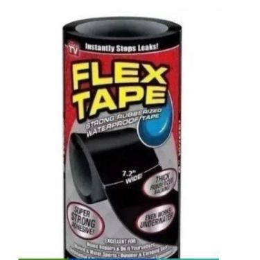 Imagem de Fita Adesiva Para Reparos Flex Tape Black Cola Tudo Remendo Para Casa