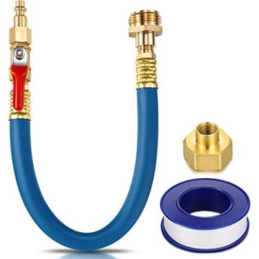 Imagem de Kit de inverno RV com adaptador de sopro de aspersor com válvula de desligamento, conector rápido do compressor de ar, mangueira de jardim de 30,5 cm, torneira macho fêmea para RV, camper, navio